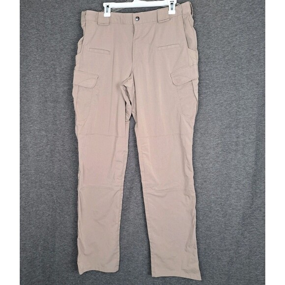 Mens 5.11 511 Tactical Stryke Pants Khaki Flex-Tac Ripstop 36x36 Cargo Pockets - Picture 2 of 13